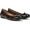 Vionic Women’s Amorie Skimmers Ballet Flat(Black Patent Leopard Leather)