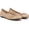 Vionic Women’s Amorie Skimmers Ballet Flat(Gold Shimmer Embroidered Leather)