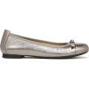 Vionic Women’s Amorie Skimmers Ballet Flat(Pewter Met Leather)