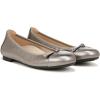 Vionic Women’s Amorie Skimmers Ballet Flat(Pewter Metallic Tumbled Leather)