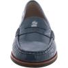 Womens Genuine Leather Comfort Slip on Penny Loafers(Atlantic Blue Patent)