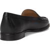 Womens Genuine Leather Comfort Slip on Penny Loafers(Black Napa)