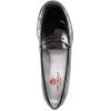 Womens Genuine Leather Comfort Slip on Penny Loafers(Black Patent)