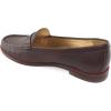 Womens Genuine Leather Comfort Slip on Penny Loafers(Brown Grainy)