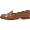 Womens Genuine Leather Comfort Slip on Penny Loafers(Camel Soft Patent)