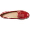 Womens Genuine Leather Comfort Slip on Penny Loafers(Campari Patent)