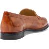 Womens Genuine Leather Comfort Slip on Penny Loafers(Cognac Stained Patent)