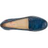 Womens Genuine Leather Comfort Slip on Penny Loafers(Denim Stained Patent)