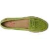 Womens Genuine Leather Comfort Slip on Penny Loafers(Lime Snake)