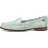 Womens Genuine Leather Comfort Slip on Penny Loafers(Mint Stained Patent)