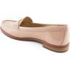 Womens Genuine Leather Comfort Slip on Penny Loafers(Nude Patent)