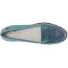 Womens Genuine Leather Comfort Slip on Penny Loafers(Ocean Prism Grainy)