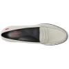 Womens Genuine Leather Comfort Slip on Penny Loafers(Off-white Svelte Patent)