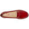 Womens Genuine Leather Comfort Slip on Penny Loafers(Red Patent)