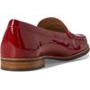 Womens Genuine Leather Comfort Slip on Penny Loafers(Red Patent)