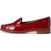 Womens Genuine Leather Comfort Slip on Penny Loafers(Red Patent)