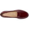 Womens Genuine Leather Comfort Slip on Penny Loafers(Rosso Soft Patent)