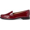 Womens Genuine Leather Comfort Slip on Penny Loafers(Rosso Soft Patent)