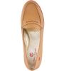 Womens Genuine Leather Comfort Slip on Penny Loafers(Tan Grainy)