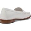 Womens Genuine Leather Comfort Slip on Penny Loafers(White Snake)