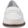 Womens Genuine Leather Comfort Slip on Penny Loafers(White Snake)