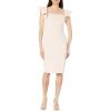 Calvin Klein Flutter Sleeve Square Neck Sheath(Petal)