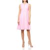 Calvin Klein Women’s Zipper Front Aline Dress(Azalea/Cream)