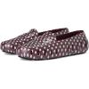 Floafers Women’s Posh Driver Print Boat Shoe(Burgundy Dots/Black)