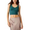 Free People Womens Solid Rib Brami(Forest Pool)