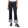KUT from the Kloth Womens Fay High-Rise Fab Ab Straight Leg-roll Up Raw Hem(Kindled)