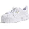 PUMA Womens Mayze Classic Platform Sneakers Shoes Casual – White(White)