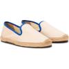 Soludos Women’s Smoking Slipper Espadrille Loafer(Ivory/Blue)