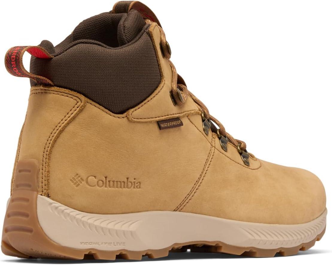 imageColumbia Mens Landroamer Explorer Waterproof Nubuck Hiking BootNubuck CurryPoppy Red