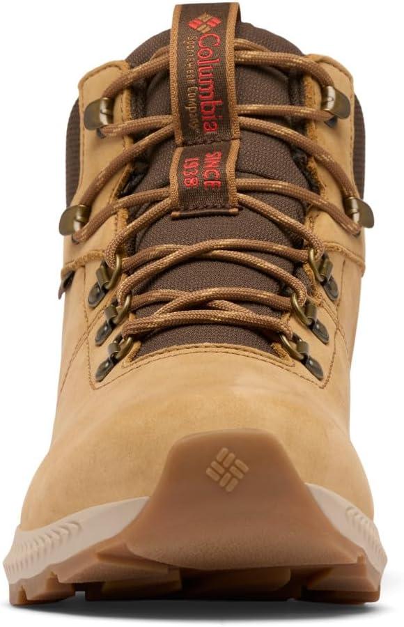 imageColumbia Mens Landroamer Explorer Waterproof Nubuck Hiking BootNubuck CurryPoppy Red