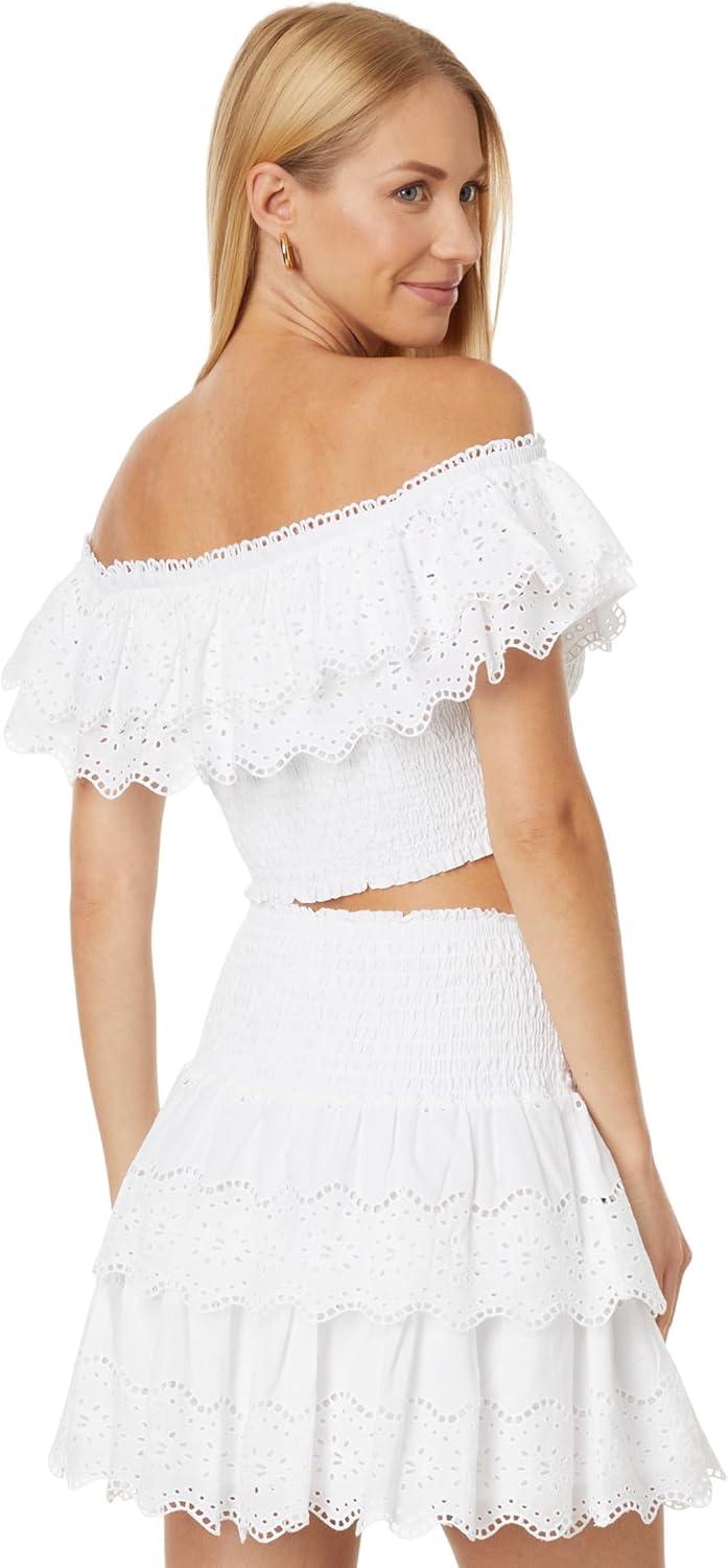 imageLilly Pulitzer Brexley Eyelet SetResort White Ocean Waves Eyelet