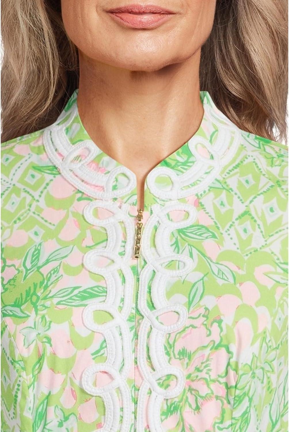 imageLilly Pulitzer Womens Shealyn 34 Sleeve Stretch Fauna Green Lime Feeling GoodFauna Green Lime Feeling Good