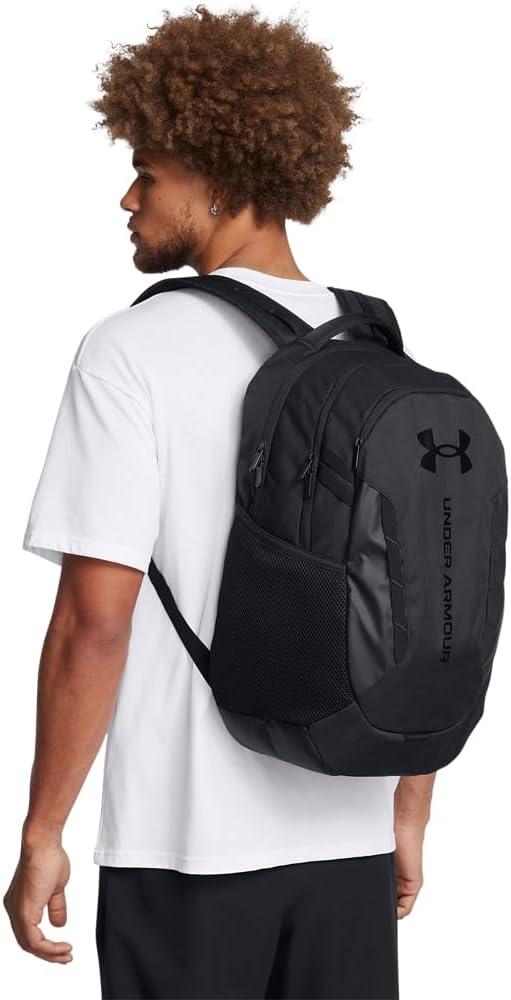 imageUnder Armour UnisexAdult Hustle 60 Backpack 410 Midnight NavyMidnight NavyMetallic Silver One Size Fits Most003 Black Black Black