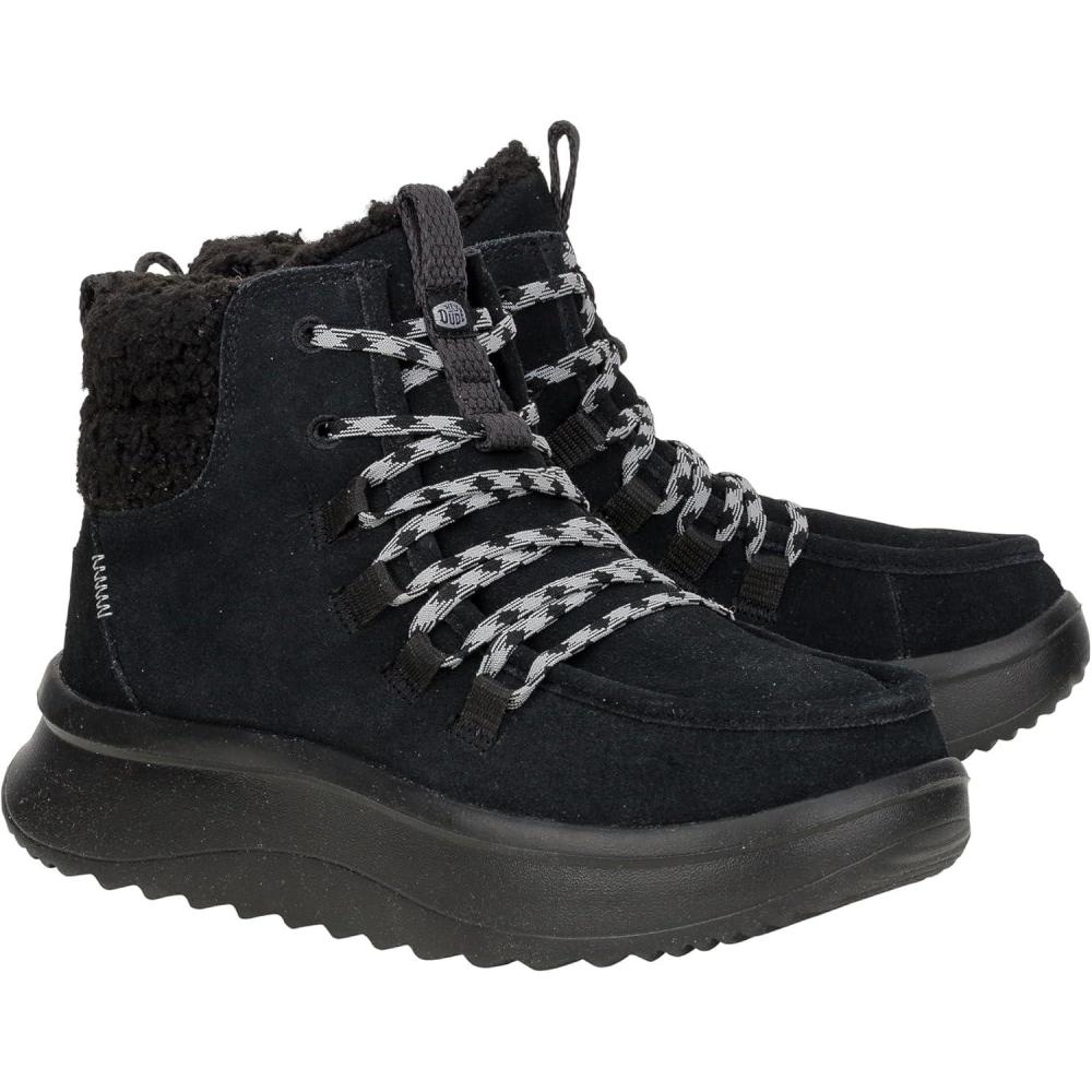 imageHey Dude womens Wendy Peak Apres Suede CozyBlackBlack