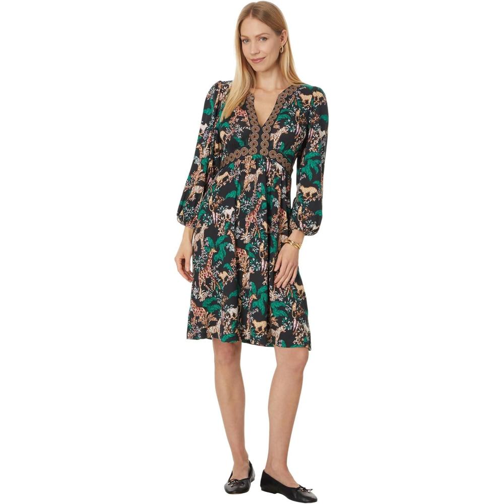 imageLilly Pulitzer Womens Wexlee 34 Sleeve DressMulti Dancing in the Moonlight Engineered Knit Dress
