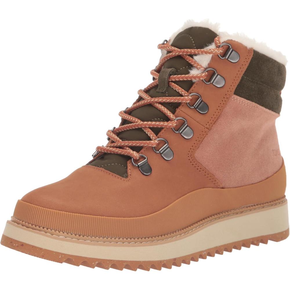 imageTOMS Womens Mojave Fashion BootTan LeatherSuedeRidged
