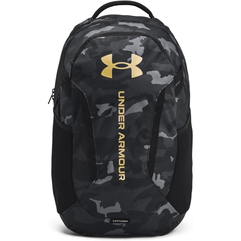 imageUnder Armour UnisexAdult Hustle 60 Backpack 410 Midnight NavyMidnight NavyMetallic Silver One Size Fits Most001 Black  Black  Metallic Gold