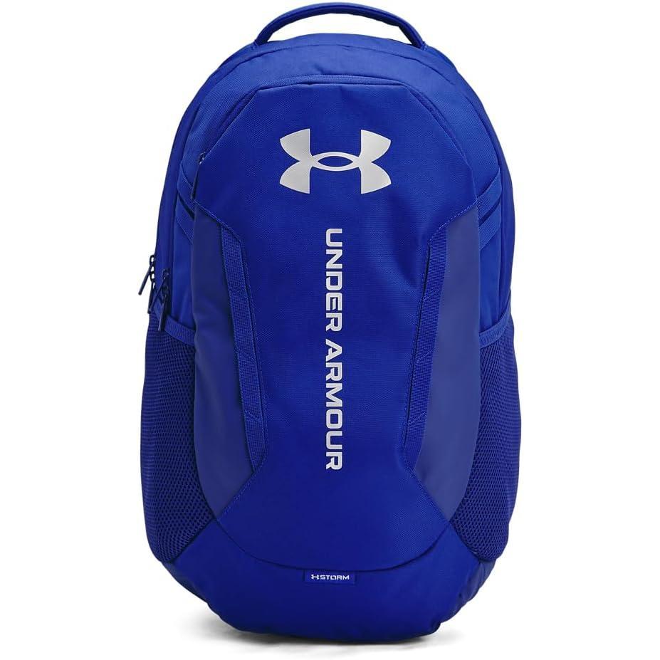 imageUnder Armour UnisexAdult Hustle 60 Backpack 410 Midnight NavyMidnight NavyMetallic Silver One Size Fits Most401 Royal  Royal  Metallic Silver