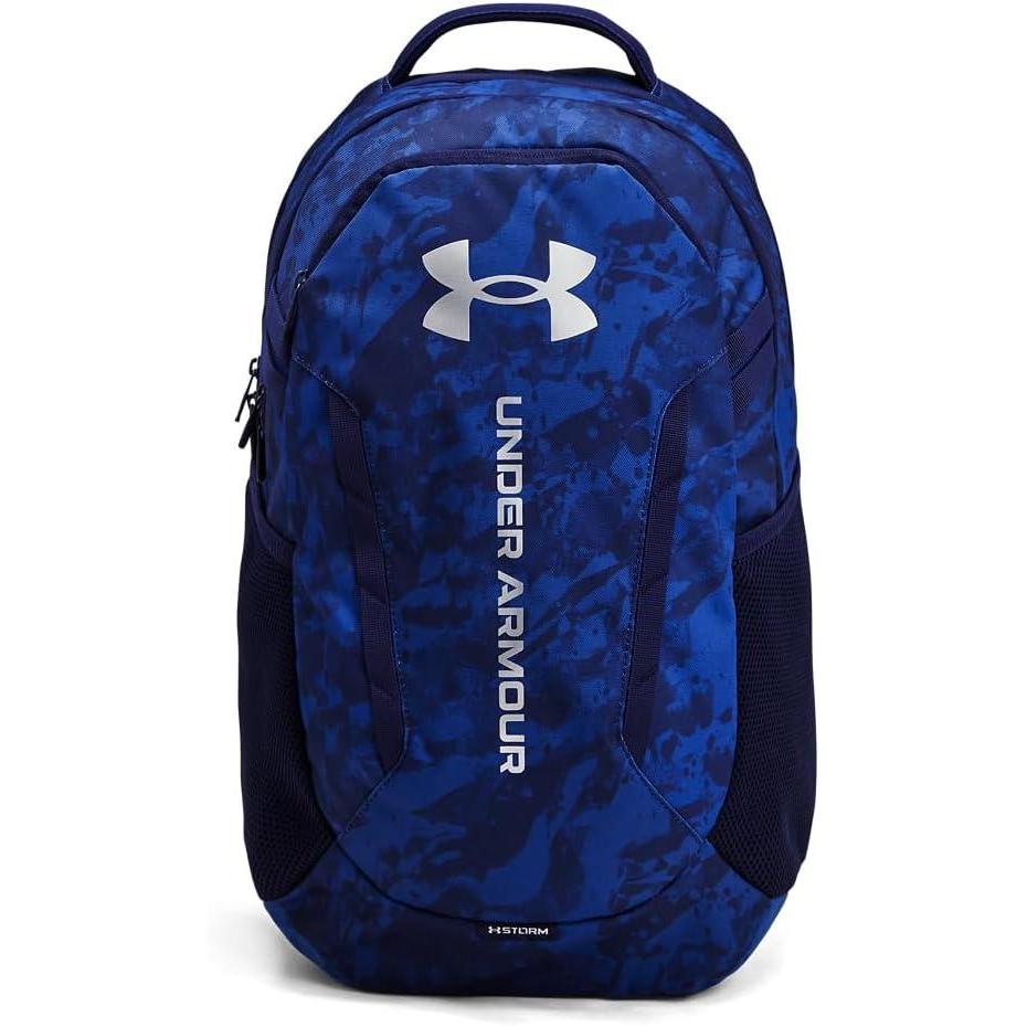 imageUnder Armour UnisexAdult Hustle 60 Backpack 410 Midnight NavyMidnight NavyMetallic Silver One Size Fits Most432 Tech Blue  Navy Magic  Metallic Silver