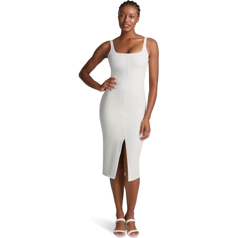 imagecommando Womens Do It All Denim Midi Tank DressPorcelain