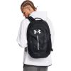 Under Armour Unisex-Adult Hustle 6.0 Backpack, (410) Midnight Navy/Midnight Navy/Metallic Silver, One Size Fits Most((002) Black / Black / White)