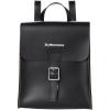 Dr. Martens Mini Leather Backpack – Unisex Backpack – Square Buckle Closure – Top Carry Handle – Buckle Straps Black One Size One Size(Black)