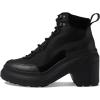 Hunter Womens Discoverer Ankle Lace-Up Heel Boot(Black)