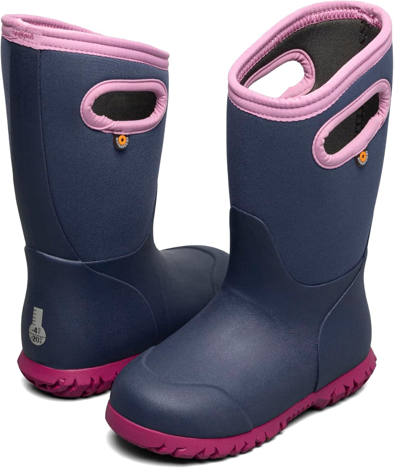 imageBOGS UnisexChild York Solid ToddlerLittle Big Kid Rain BootGrape