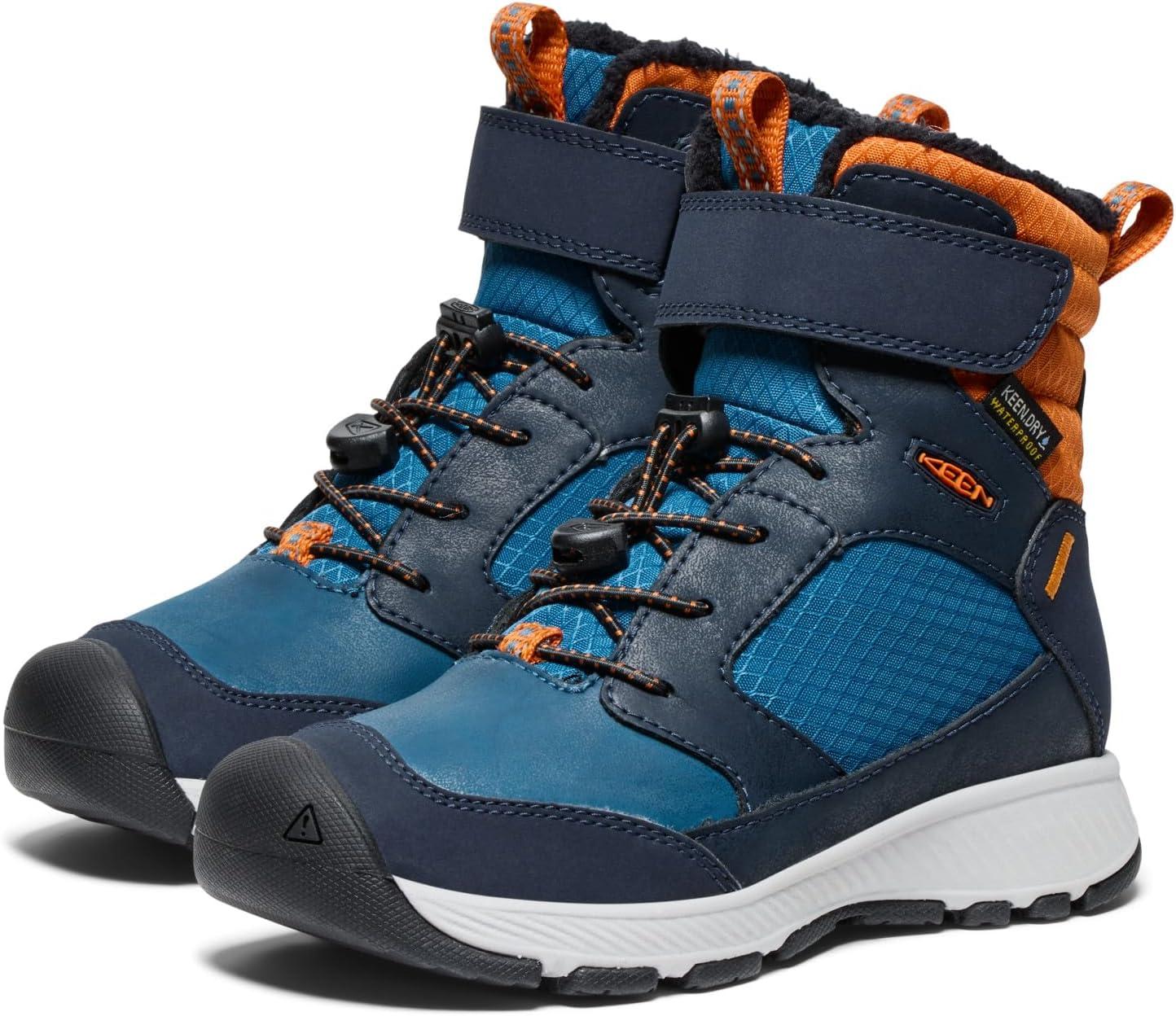 imageKEEN UnisexChild Skua Winter Comfortable Insulated Waterproof Snow BootsSky CaptainGold Flame