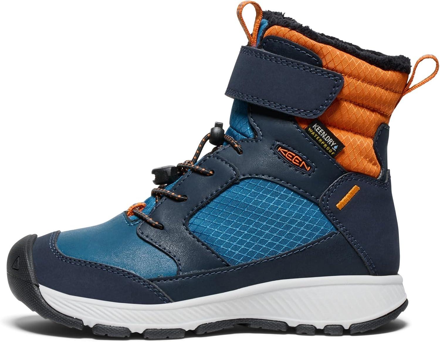 imageKEEN UnisexChild Skua Winter Comfortable Insulated Waterproof Snow BootsSky CaptainGold Flame